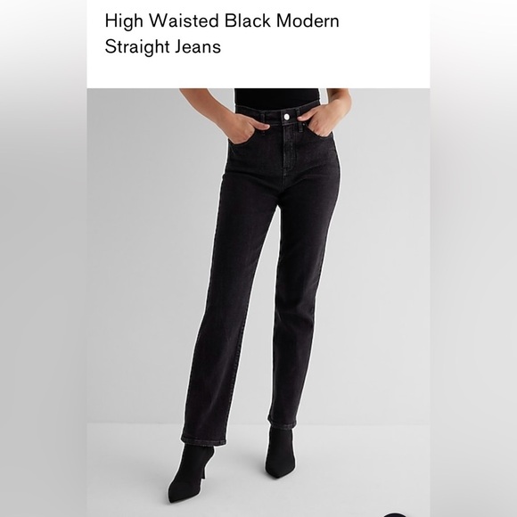 Express NWT - Modern Straight High Rise Hyper Stretch Jeans - Size 6R - Picture 1 of 16